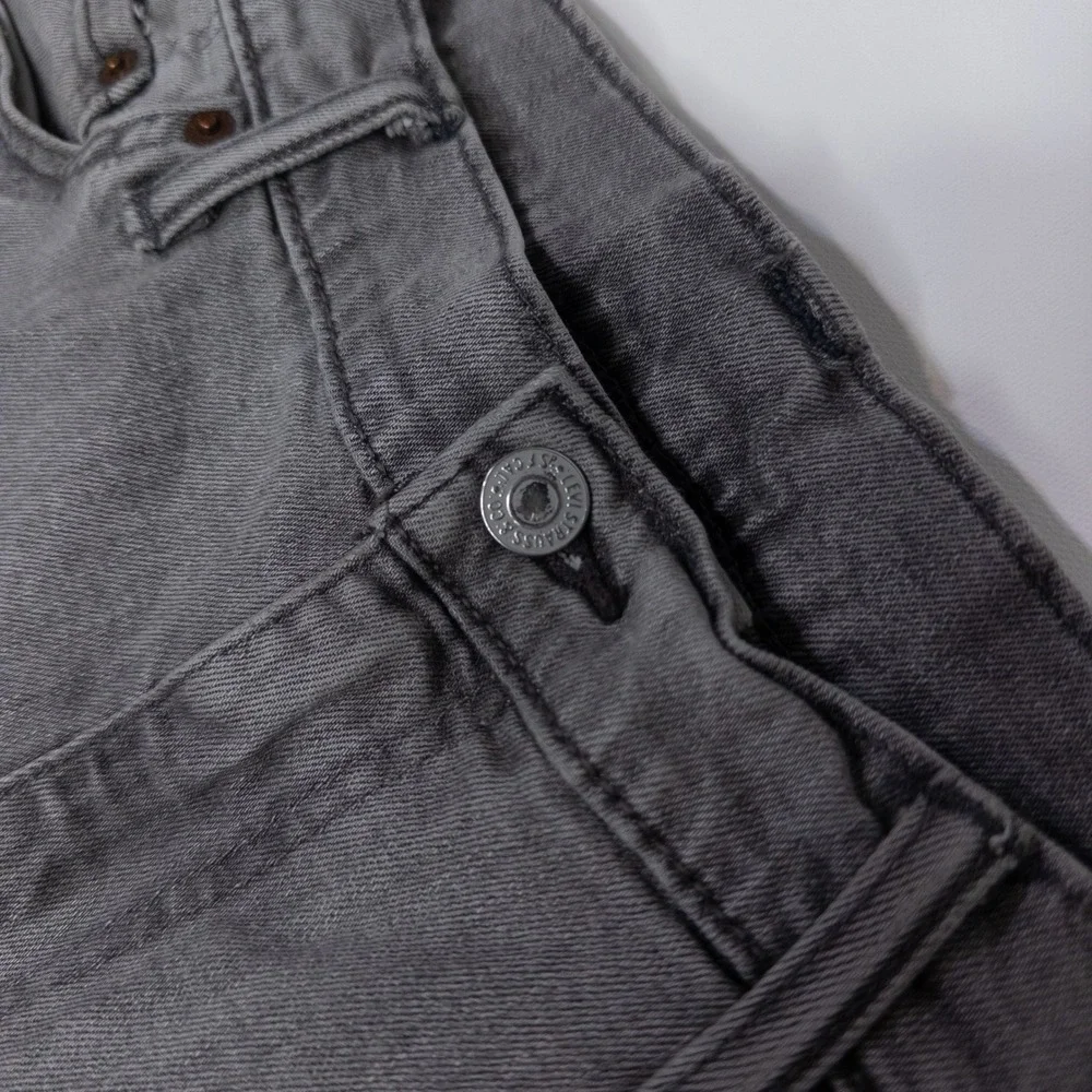 Levi's 541 Athletic Taper Shorts Mens 38 Gray Good Raw Hem Cut Off Denim